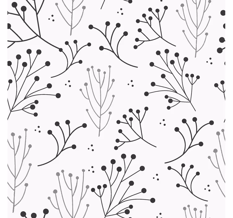 Estor enrollable salón florales minimalistas - TenVinilo