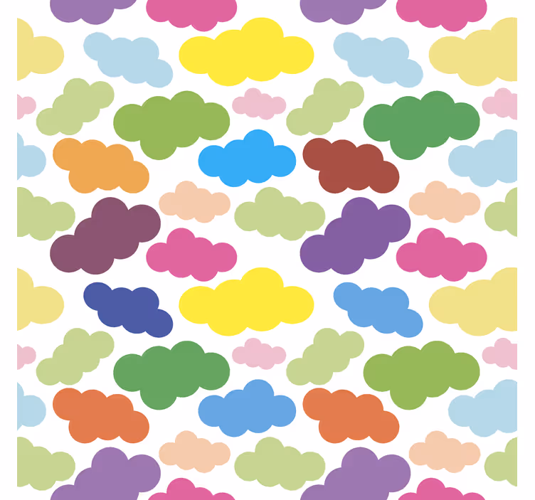 Estor enrollable nubes patrón de colores - TenVinilo
