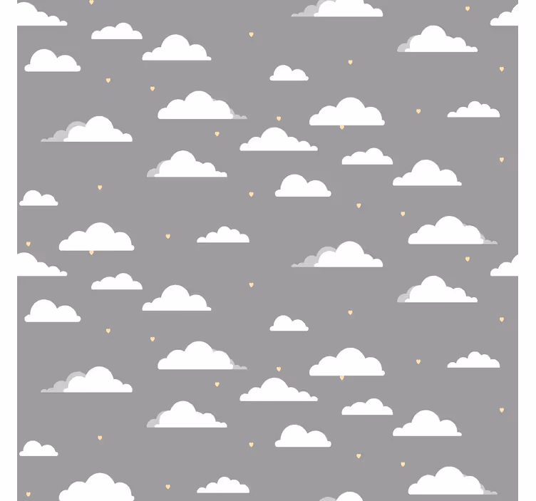 Estor enrollable nubes patrón gris - TenVinilo