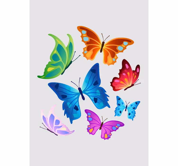 Estor enrollable mariposas grandes alas coloridas - TenVinilo