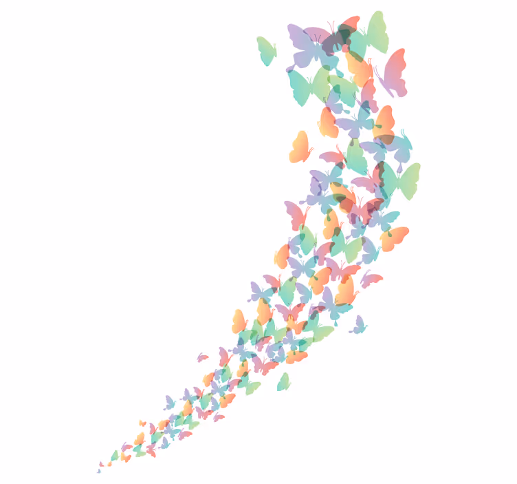 Estor enrollable mariposas volando en linea - TenVinilo