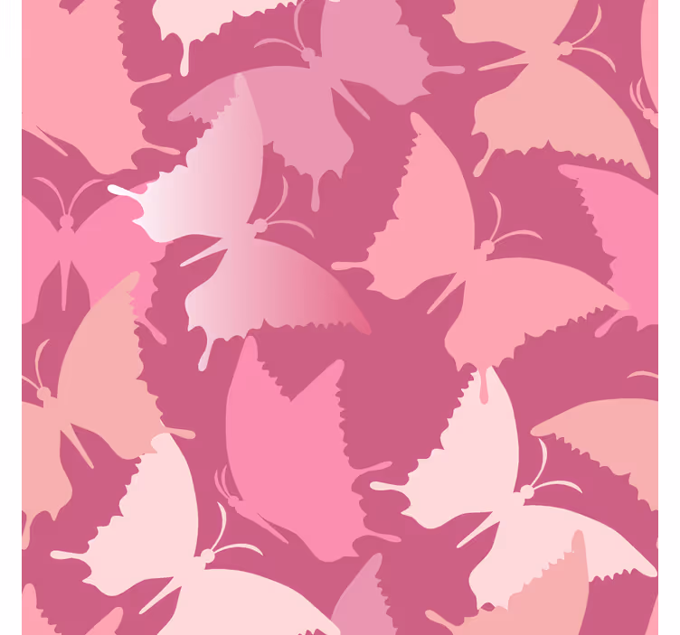 Estor habitación infantil enrollable mariposas fondo rosa - TenVinilo