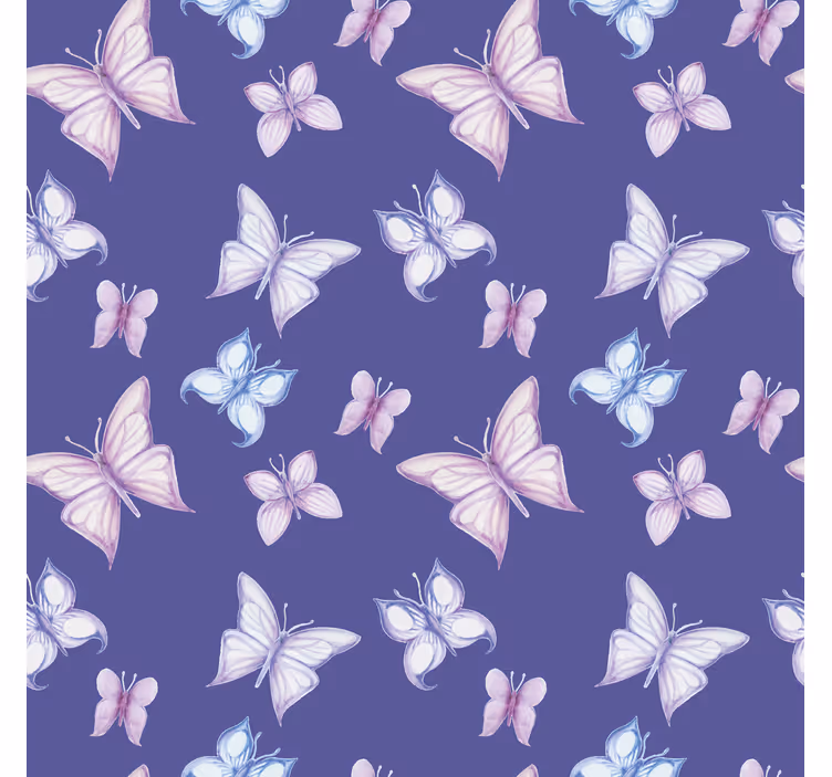 Estor enrollable mariposas fondo morado - TenVinilo
