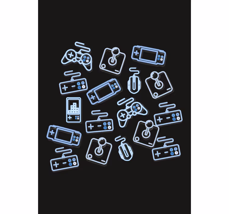 Estor enrollable gamer mandos azules - TenVinilo