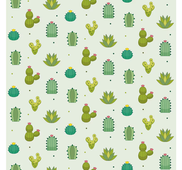 Estor enrollable cactus patrón verde - TenVinilo