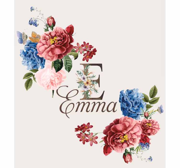 Estor enrollable personalizable inicial floral - TenVinilo