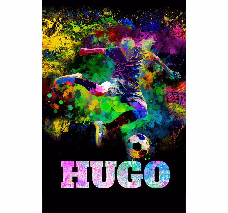 Estor enrollable fútbol diseño colorido con nombre - TenVinilo