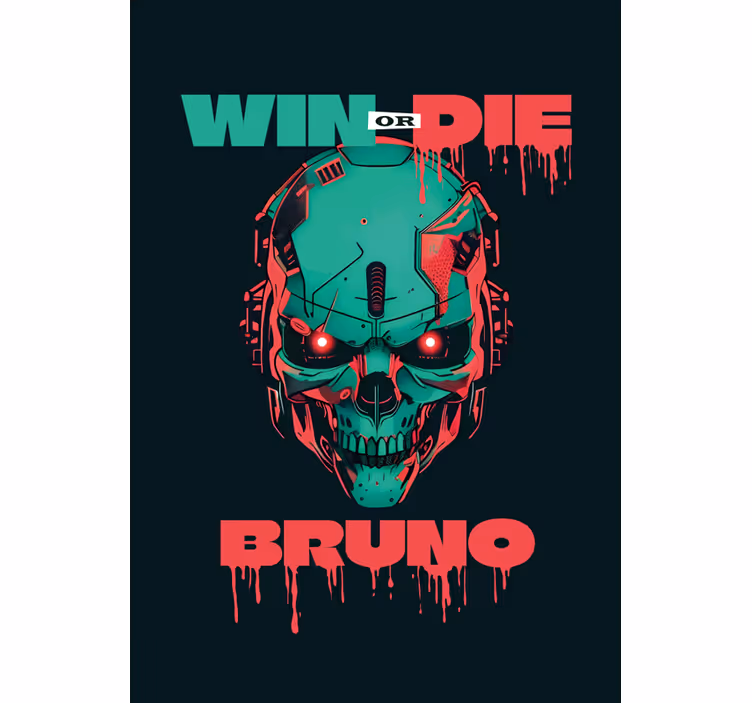 Estor enrollable gamer calavera cibernética con nombre - TenVinilo