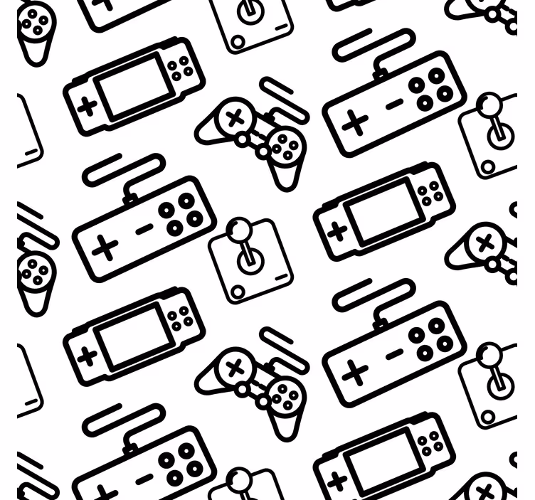 Estor enrollable gamer controladores minimalistas - TenVinilo
