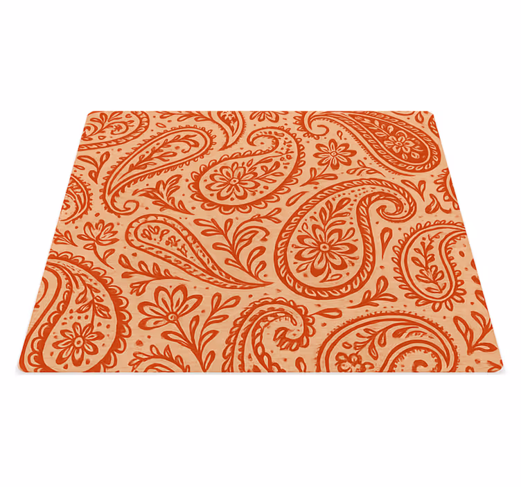 Manteles individuales indios con paisley rojo patrón paisley rojo - TenVinilo