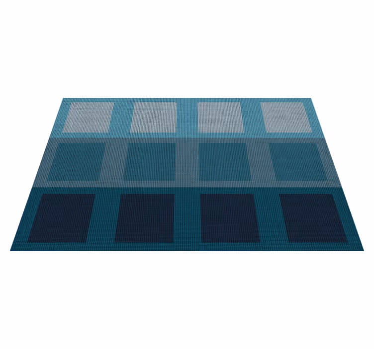 Manteles individuales elegantes cuadrados azules - TenVinilo