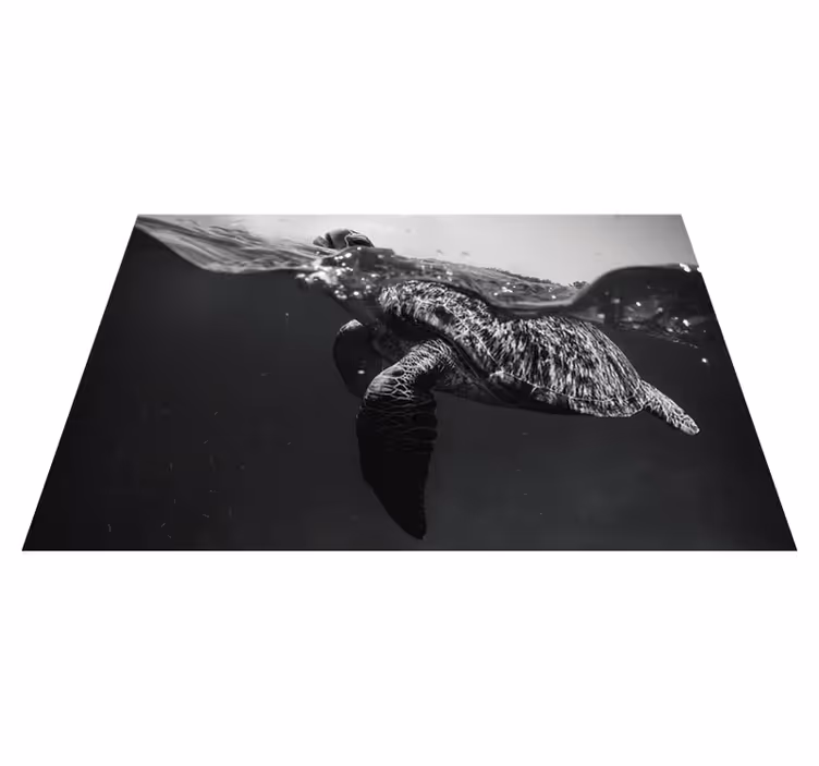 Mantel individual patrón escena submarina de tortugas - TenVinilo