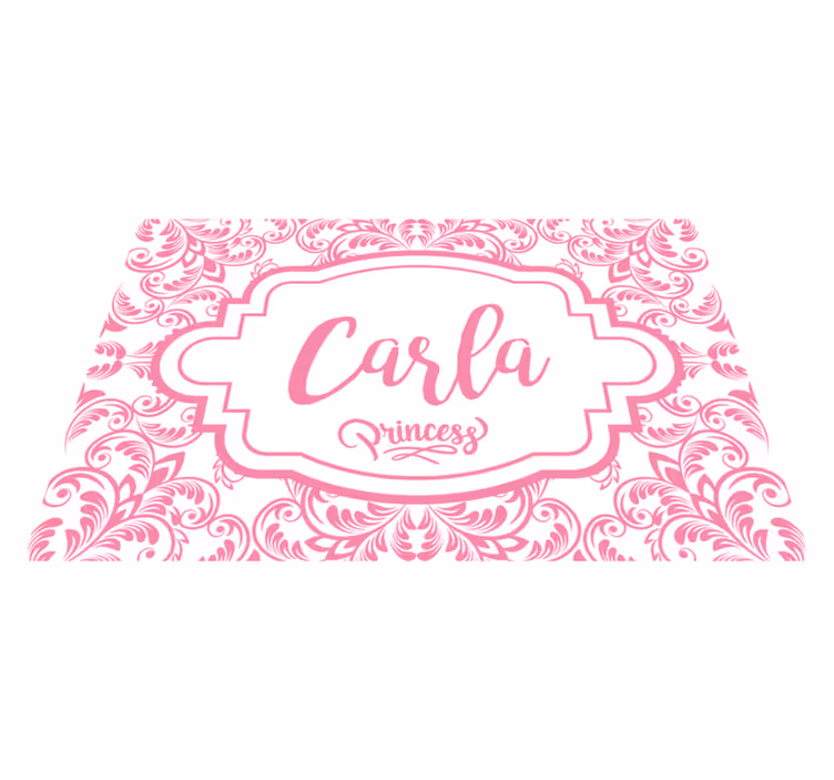 Mantel individual personalizable diseño de nombre elegante - TenVinilo