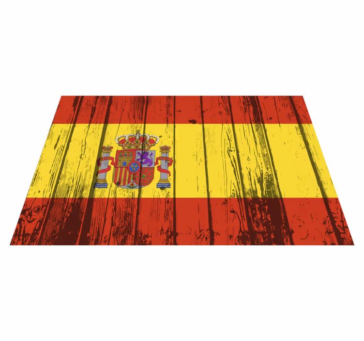 Mantel individual madera bandera de España - TenVinilo