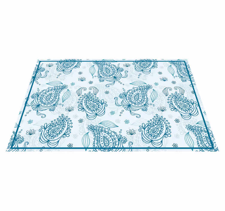 Mantel individual patrón floral intrincado - TenVinilo