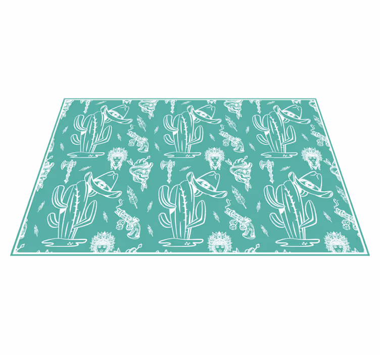 Mantel individual original estampado de cactus - TenVinilo
