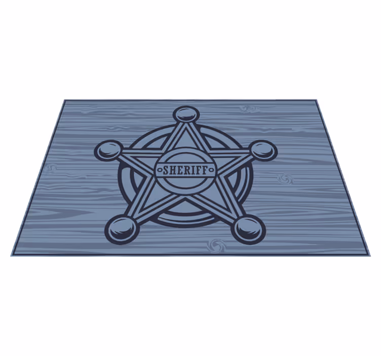 Mantel individual personalizable emblema de estrella sheriff - TenVinilo
