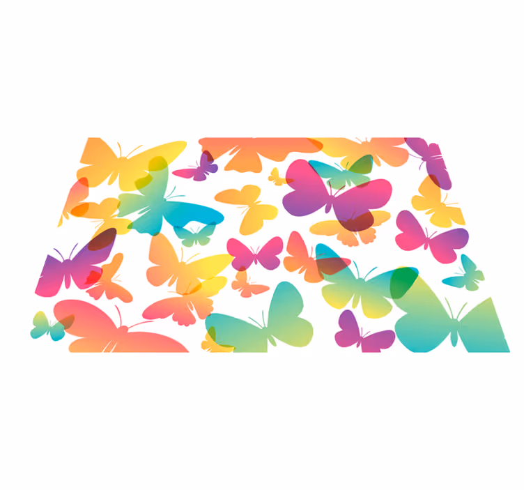 Mantel individual infantil motivo mariposas vibrantes - TenVinilo