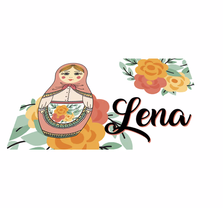 Mantel individual personalizable ilustración de matryoshka - TenVinilo
