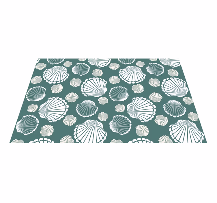 Mantel individual original motivos de conchas marinas - TenVinilo