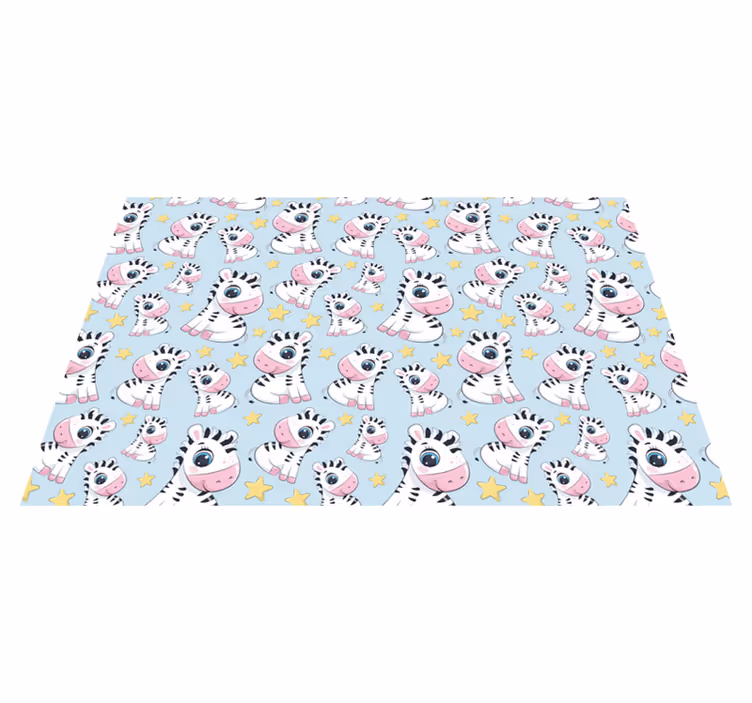 Mantel individual infantil con motivo de cebra adorable - TenVinilo