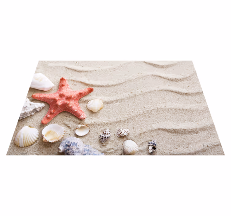 Mantel individual original escena de playa con estrellas - TenVinilo