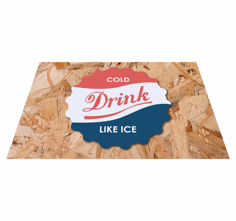 Mantel individual frases bebida fría como el hielo - TenVinilo