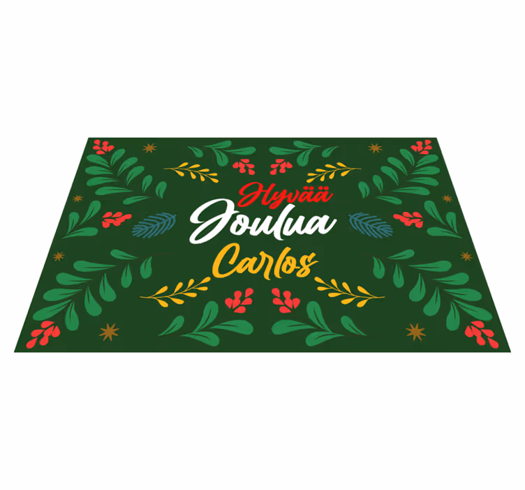 Mantel individual navideño patrón de vegetación festiva - TenVinilo
