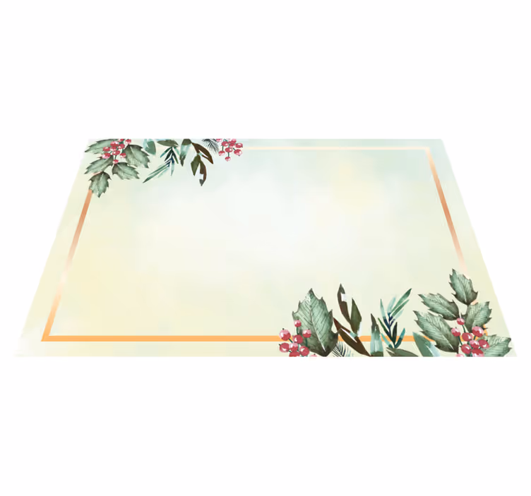 Mantel individual moderno tapete floral minimalista - TenVinilo