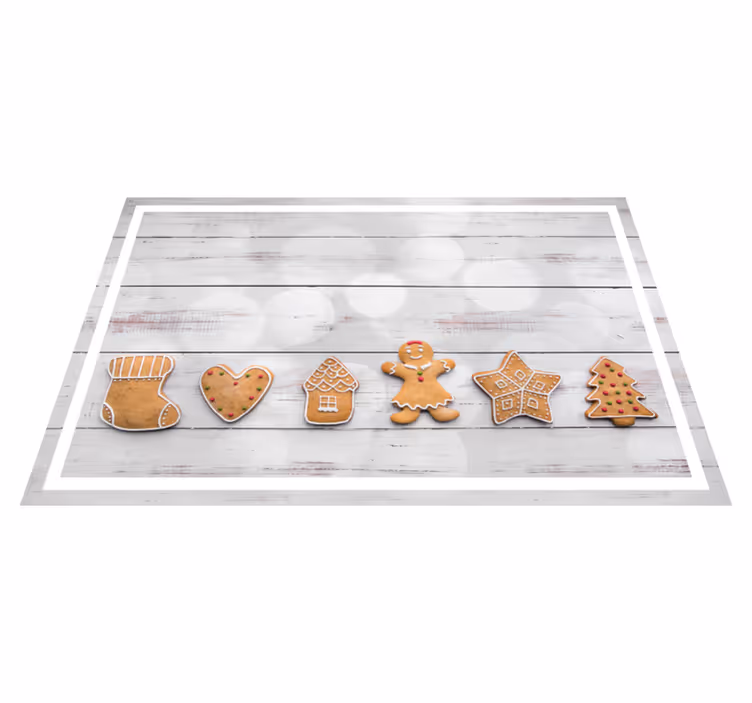 Mantel individual navideño surtido de galletas de jengibre - TenVinilo