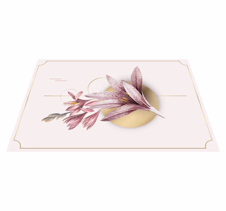 Mantel individual original arreglo floral elegante - TenVinilo