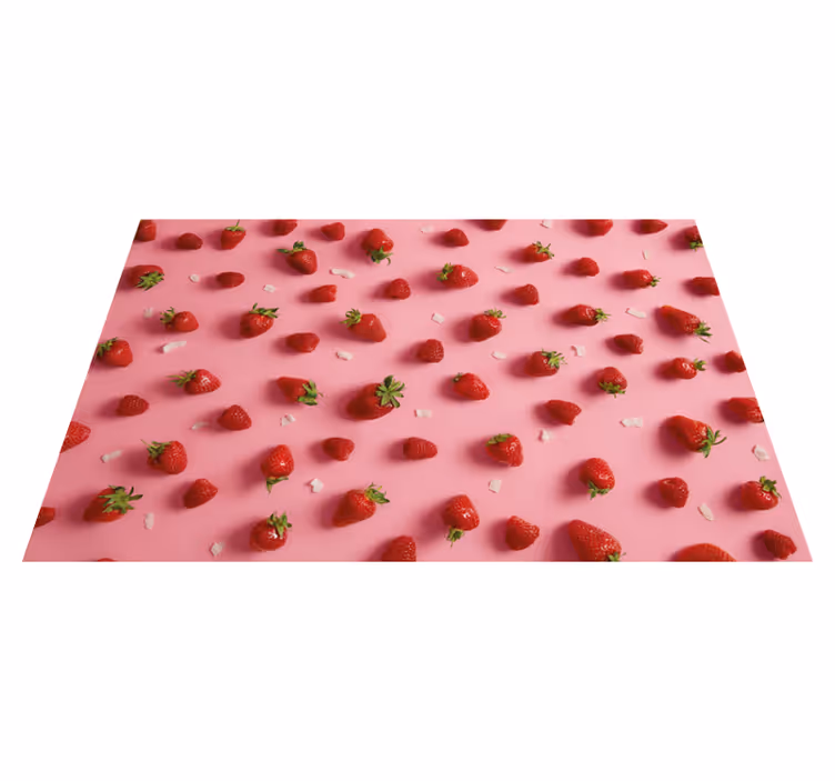 Mantel individual moderno superficie de fresas - TenVinilo