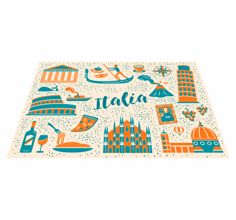 Mantel individual original escena culinaria italia - TenVinilo