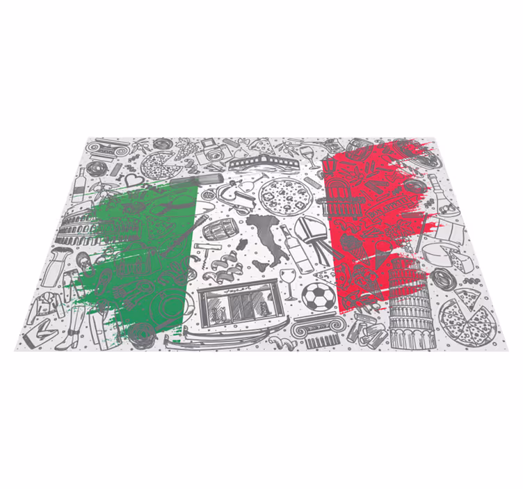 Mantel individual original tema culinario italiano - TenVinilo