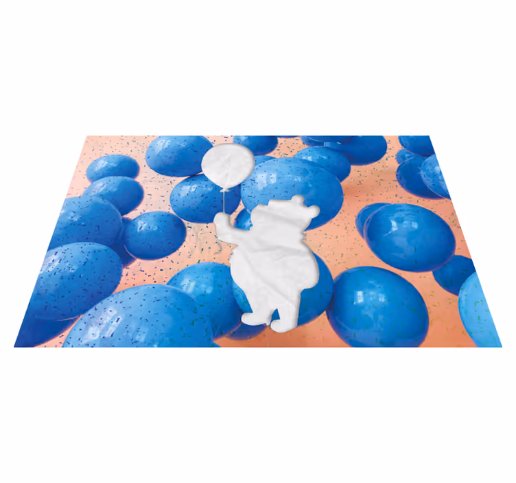 Mantel individual infantil oso con globo - TenVinilo