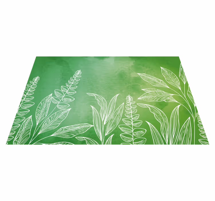 Mantel individual infantil juego de té con hojas - TenVinilo