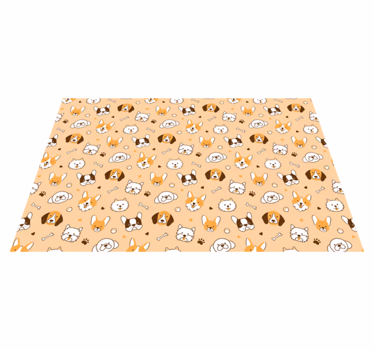 Mantel individual infantil caritas de animales adorables - TenVinilo