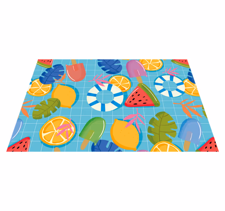 Mantel individual infantil frutas y helados - TenVinilo