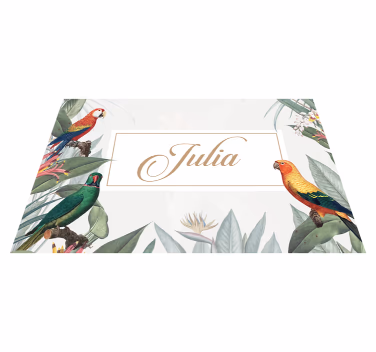 Mantel individual personalizable con nombre elegante - TenVinilo