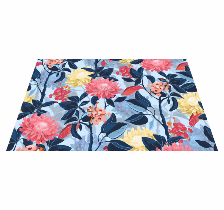 Mantel individual original elegancia de patrón floral - TenVinilo
