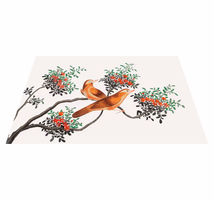 Manteles individuales elegantes Pájaros en las ramas - TenVinilo