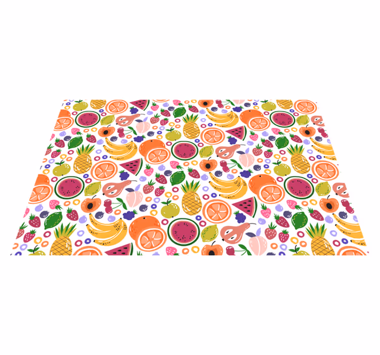 Mantel individual infantil estampado de frutas - TenVinilo