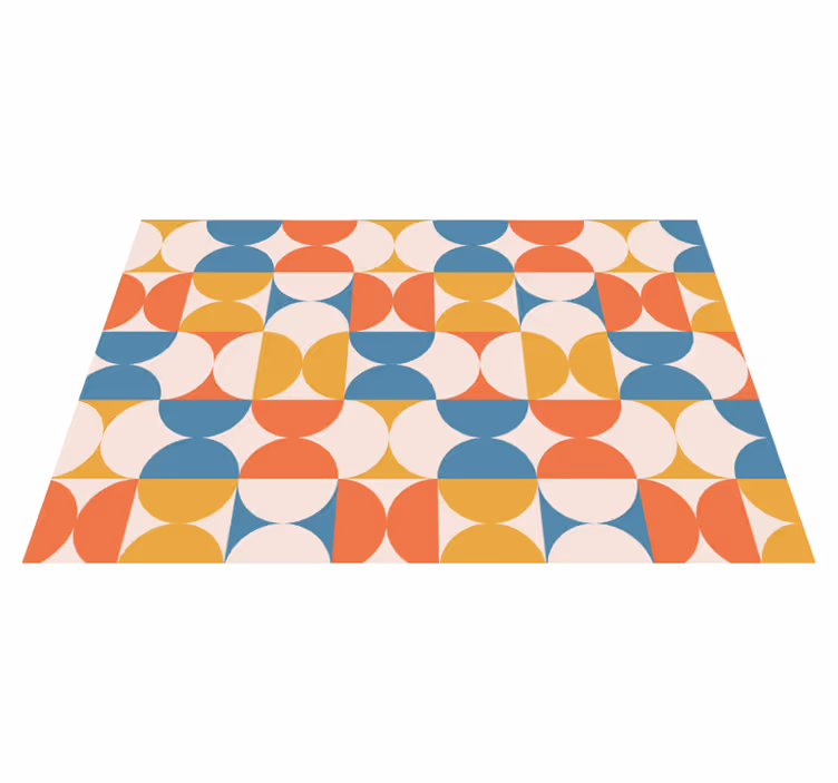 Mantel individual moderno círculos de colores geométricos - TenVinilo