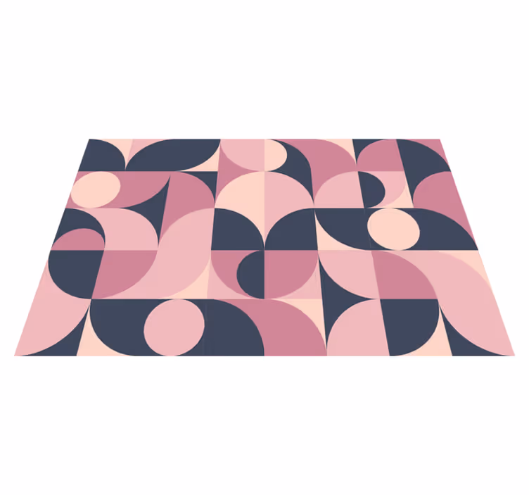 Mantel individual moderno con patrones geométricos curvos - TenVinilo