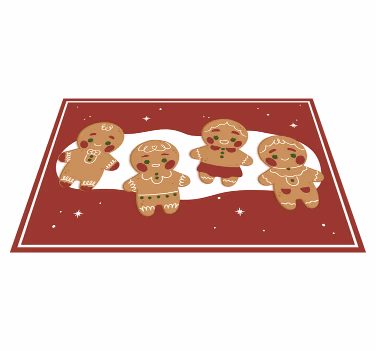 Mantel individual navideño personajes de galleta de jengibre - TenVinilo