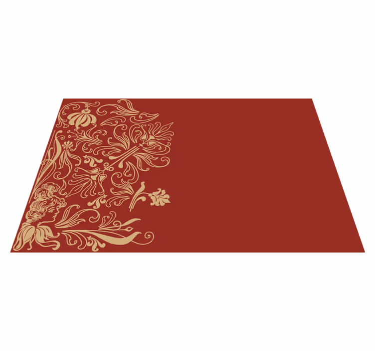 Mantel individual elegante con acentos florales elegantes - TenVinilo