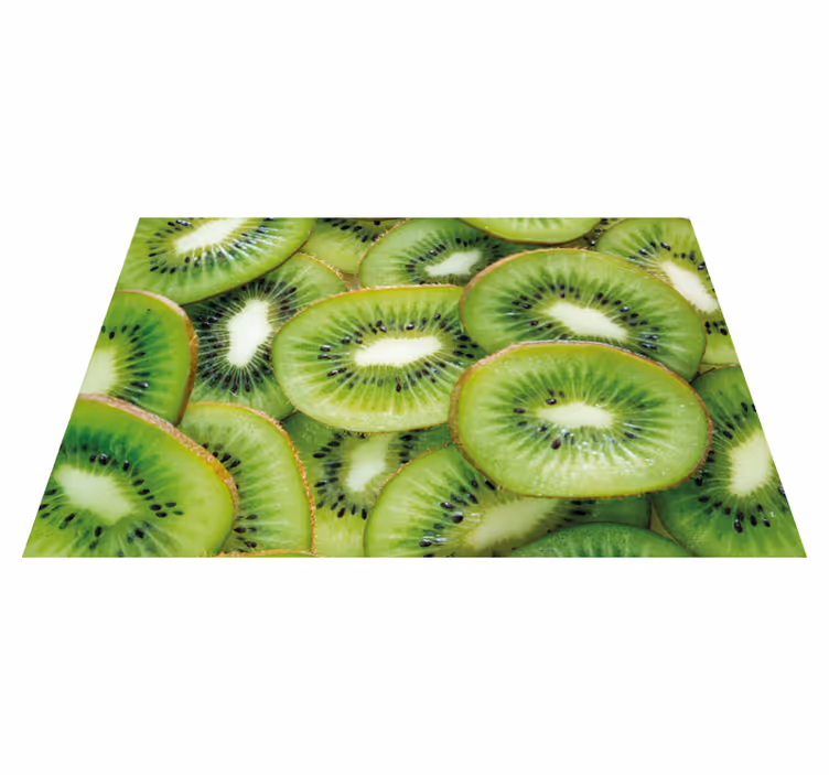 Mantel individual patrón rodajas de kiwi fresco - TenVinilo