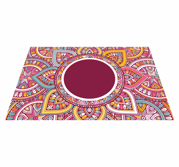 Mantel individual original patrón mandala colorido - TenVinilo