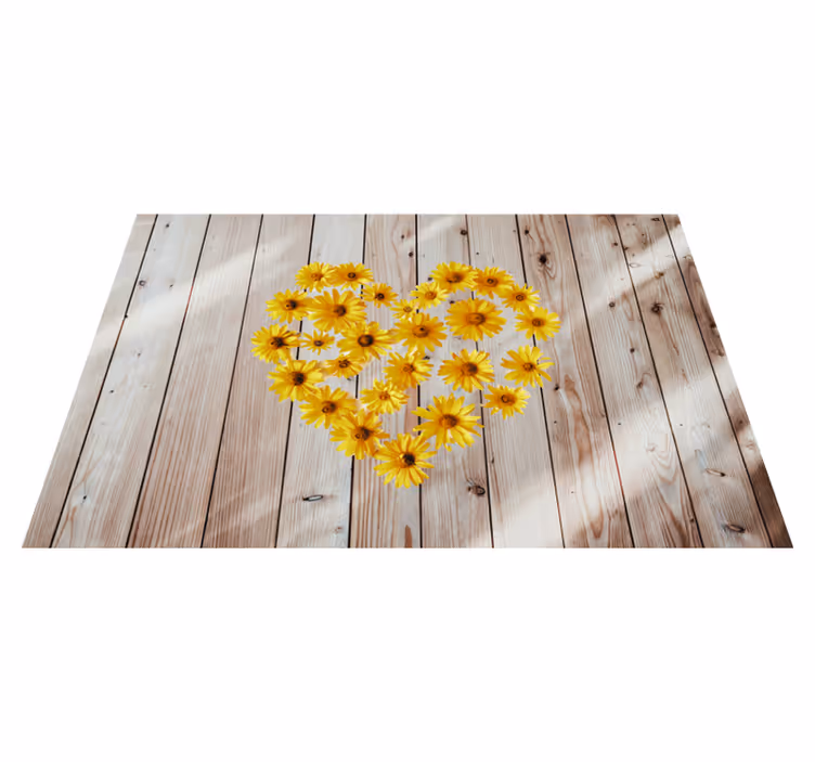 Mantel individual original arreglo floral corazón - TenVinilo