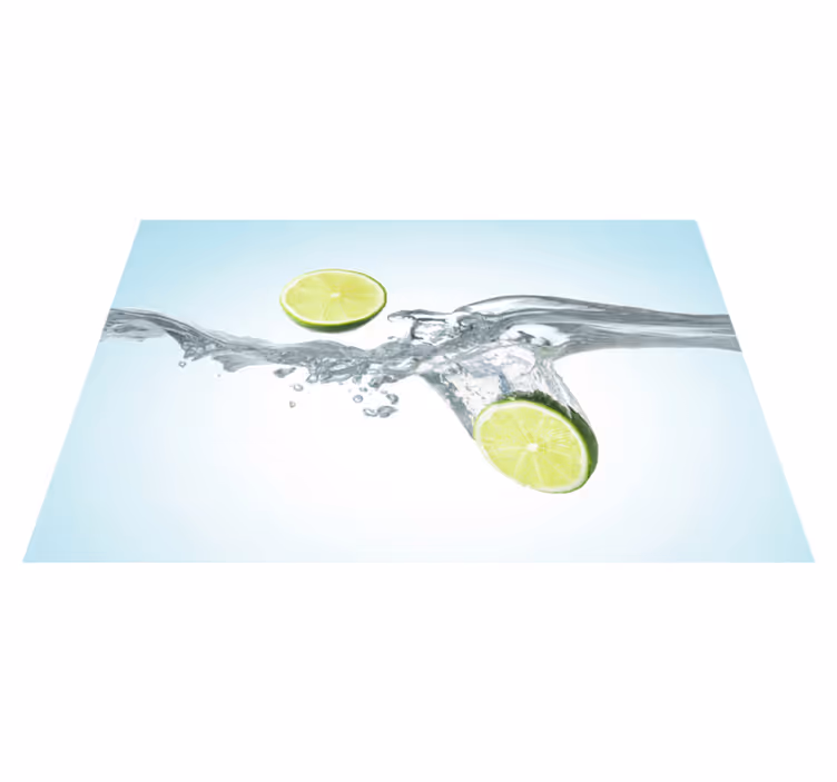 Mantel individual patrón salpicaduras de limones - TenVinilo